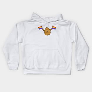 Pride Chicken Nugget With LGBTQ Flags Kids Hoodie